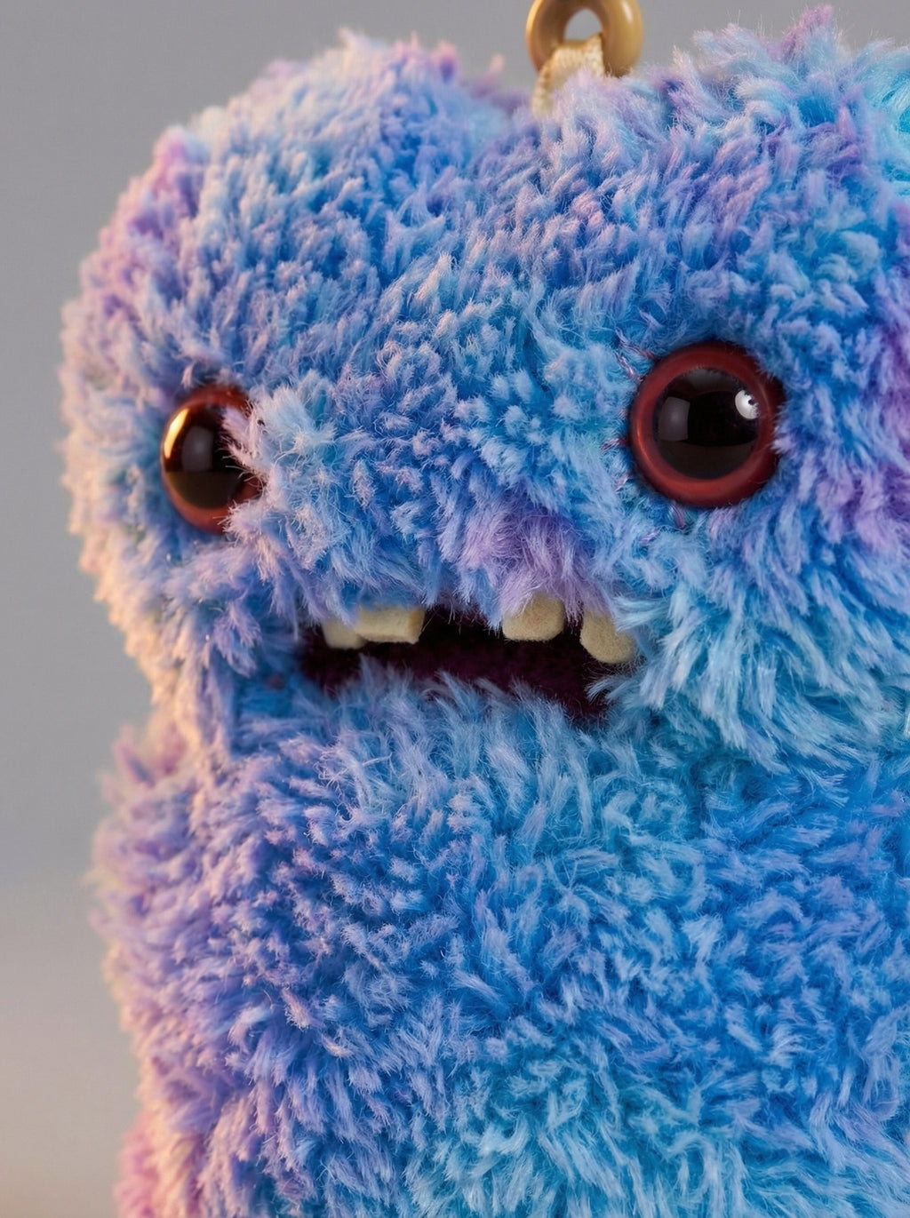 Blue Snaggle-Tooth Monster | Tactile Stress-Relief Bag Charm & Desk Companion