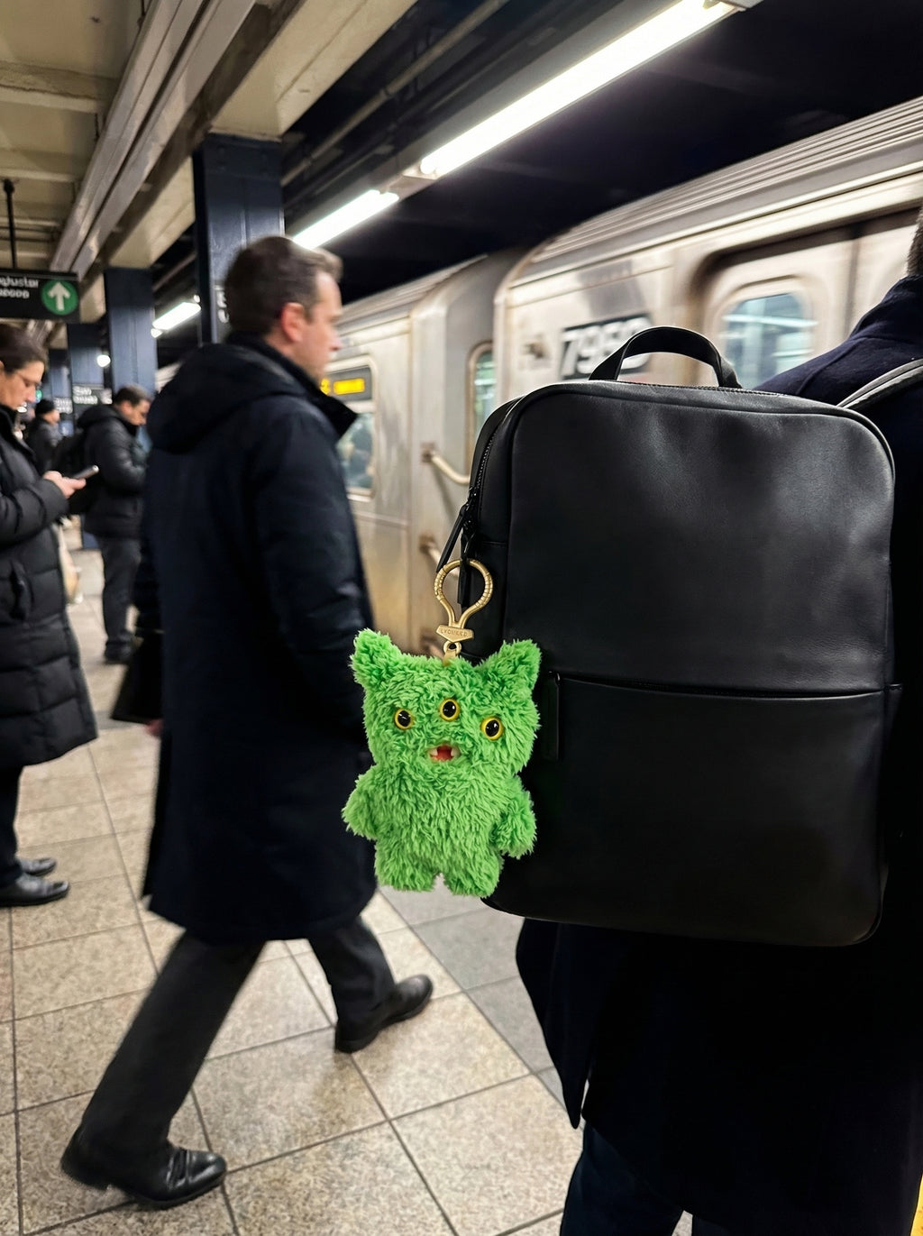 Bio-Glitch Three-Eyed Green Monster | Cyberpunk Desk Decor & Neon Gaming Setup Accessory